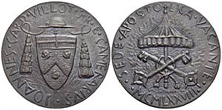 PAPALI - Sede Vacante I (1978) - Medaglia - 1978 Opus: Gismondi Ø: 40 mm. - (AE g. 28,58) Boccia 128 Cardinale Camerlengo Jean Villot - FDC