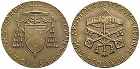 PAPALI - Sede Vacante II (1978) - Medaglia - 1978 Opus: Vistoli Ø: 40 mm. - (AE g. 27,29) Boccia 130 Cardinale Camerlengo Jean Villot - FDC