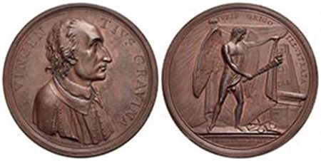 PERSONAGGI - Vincenzo Gravina (giurista e letterato) (1664-1718) - Medaglia - 1805 - Busto a d. - R/ Allegoria Opus: Mercandetti Ø: 67 mm. - (AE g. 95,36) R Martini 1465 - FDC