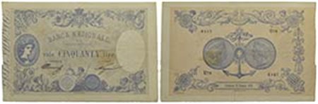 SARDO-PIEMONTESE - Banca Nazionale nel Regno d'Italia - 50 Lire - 25/01/1893 - RR Gav. 184 Carraresi/Nazari Pieghe - Pressata - BB-SPL