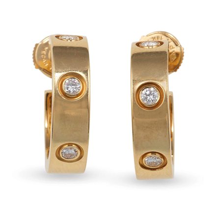 Cartier. "Love" orecchini con diamanti