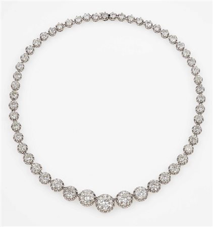 Rivière con diamanti taglio brillante per ct 27.50 circa