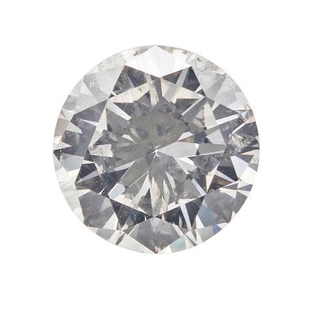 Solitaire taglio brillante di ct 1.32, colore M (greysh), clarity I1(P1), fluorescence strong yellow