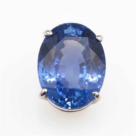 Zaffiro Sri Lanka di ct 23.70 circa, nessuna indicazione di riscaldamento