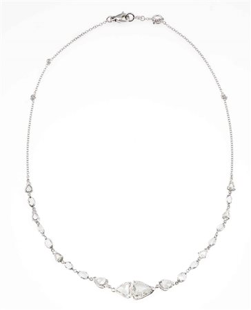 Girocollo con diamanti taglio rosa, fantasia