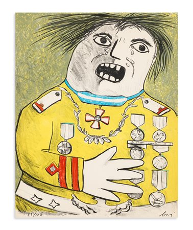 ENRICO BAJ (1924-2003) - Le Comte de Gubériant (Larmes de Généraux), 1965