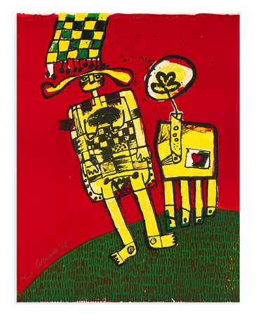 GUILLAUME CORNEILLE (1922-2010) - Senza Titolo (El circulo de piedra), 1970