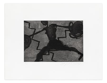 MIMMO PALADINO (1948) - Nudo che scende le scale, 4, 2003