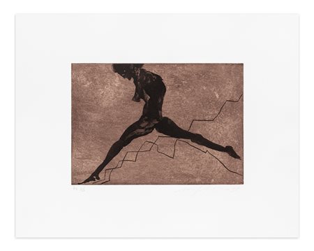 MIMMO PALADINO (1948) - Nudo che scende le scale, 8, 2003