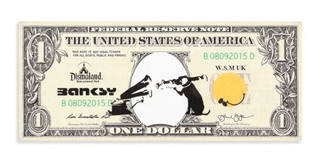 BANKSY - Dismal Dollar Canvas, 2015