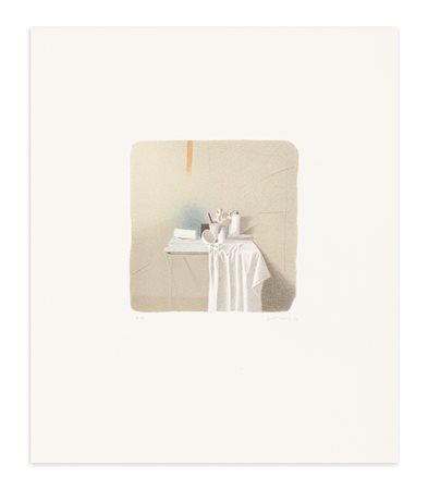 GIANFRANCO FERRONI (1927-2001) - Diversi oggetti e panneggio, 1990