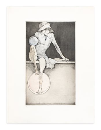 KARL PLATTNER (1919-1986) - Ragazza con palla, 1982