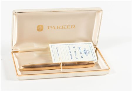 PARKER Penna stilografica modello 51 1/10 12ct Gold. Corredata di scatola...