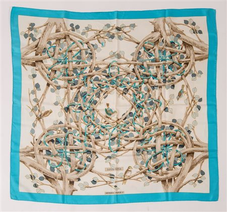 HERMÈS Foulard in seta "Sous-bois" by Francoise heron for Parisian Fashion...