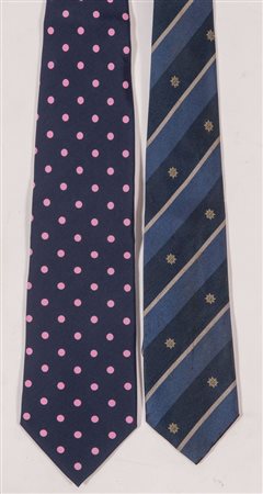 CHRISTIAN DIOR, YVES SAINT LAURENT Lotto composto da due cravatte in seta con...