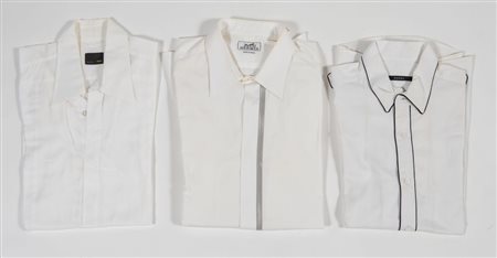 HERMÈS, GUCCI, FENDI Lotto composto da tre camicie in cotone di diversa...