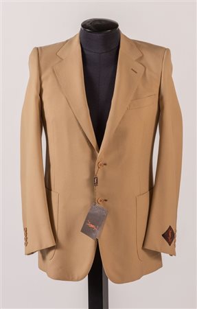 YVES SAINT LAUREN Giacca maschile in tessuto leggero di lana color beige....