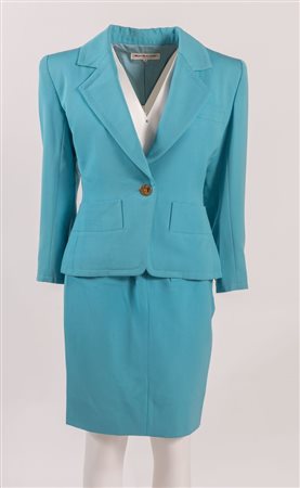 SAINT LAURENT Rive Gauche Tailleur in misto seta composto da giacca e gonna...