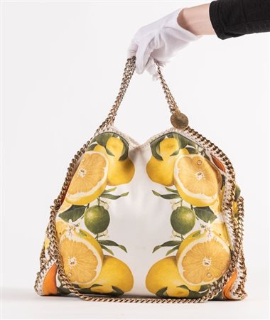 STELLA MCCARTNEY Borsa da spalla modello Falabella in tela con fantasia di...