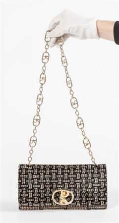 ROBERTA DI CAMERINO Borsa da spalla in velluto con fantasia sui toni del...