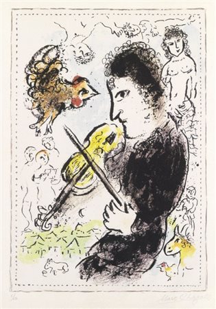 Marc Chagall Vitebsk 1887 - Saint Paul de Vence 1985 Le Violiniste au Coq,...