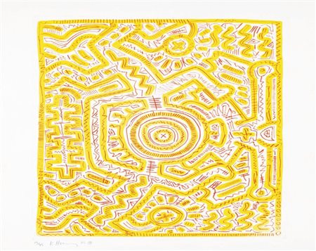 Keith Haring Kutztown 1958 - New York 1990 Senza titolo, 1985 Puntasecca e...