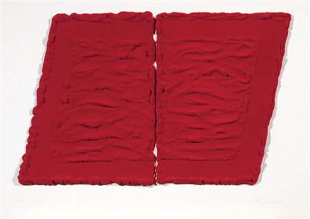 Pino Pinelli Catania 1938 Pittura rossa, 2006 Serigrafia materica, es. 4/50,...