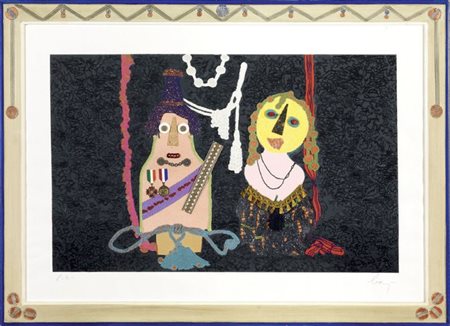 Enrico Baj Milano 1924 - Vergiate (Va) 2003 Personaggi Tecnica mista su base...