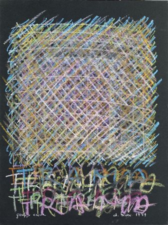 Alberto Biasi Padova 1937 Trama, 1959 Pastello su carta applicato su tavola,...