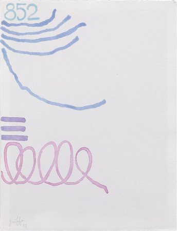 Giorgio Griffa Torino 1936 Senza titolo, 1993 Acquerello su carta, cm. 33x25...