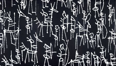 Sergio Fermariello Napoli 1961 Guerrieri, 1993 Olio su tela, trittico, cm....