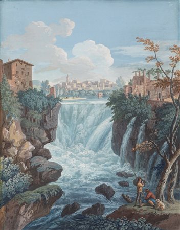 Scuola italiana del XIX secolo - Tivoli, le cascate