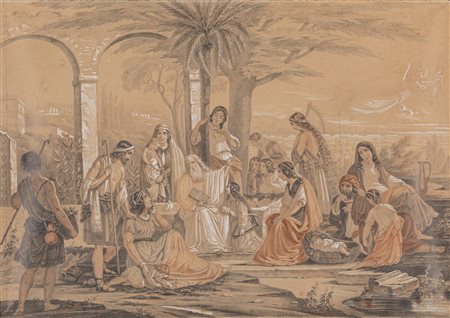 Nicola Consoni (Ceprano 1814-Roma 1884)  - Scena biblica
