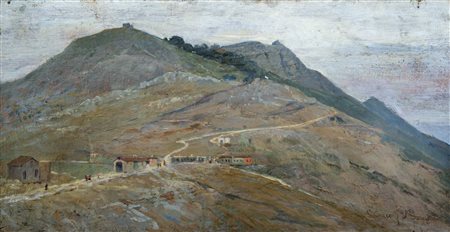 Lorenzo Cecconi (Roma 1863-1947)  - Il Monte Soratte