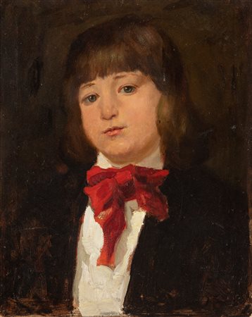 Modesto Faustini (Brescia 1839-Roma 1891)  - Ritratto del figlio Arnaldo, about 1880