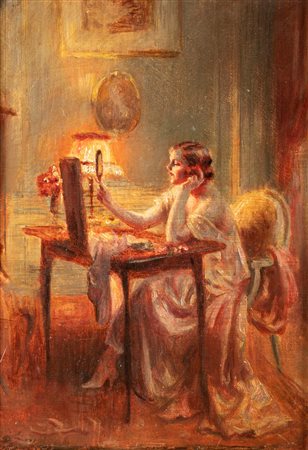 Delphin Enjolras (Coucouron 1857-Toulouse 1945)  - Donna allo specchio