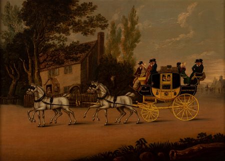 John Cordrey (circa 1765-1825)  - Carrozza della corriera Salop Shrewsbury - Birmingham