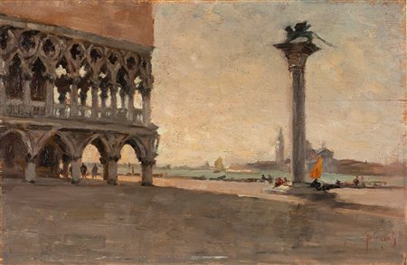 Emanuele Brugnoli (Bologna 1859-Venezia 1944)  - Piazzetta San Marco
