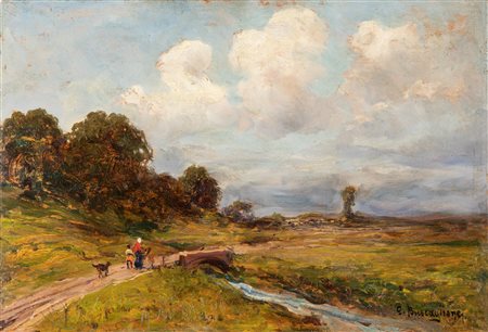 Giuseppe Buscaglione (Ariano Irpino 1868-Rivoli 1928)  - Nella campagna torinese
