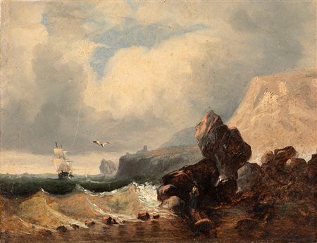 Giacinto Corsi di Bosnasco (Torino 1829-1909)  - La partenza del marinaio, 1870