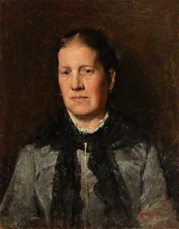 Cesare Ciani (Firenze 1854-1925)  - Ritratto della madre