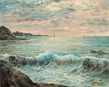 Giuseppe Sacheri (Genova 1863-Pianfei 1950)  - "Mar ligure", 1912