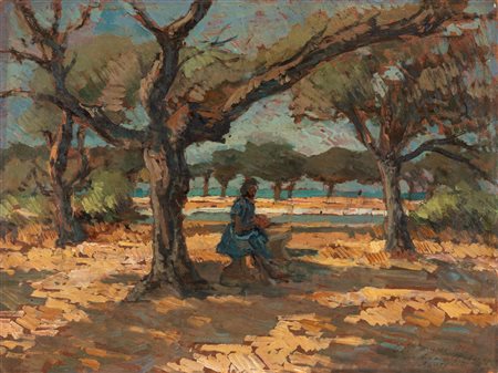 Mario Borgiotti (Livorno 1906-Firenze 1977)  - "Un mattino all'Ardenza", 1942