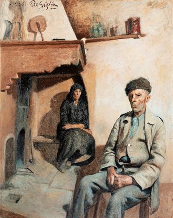 Paulo Ghiglia (Firenze 1905-Roma 1979)  - I nonni, 1934