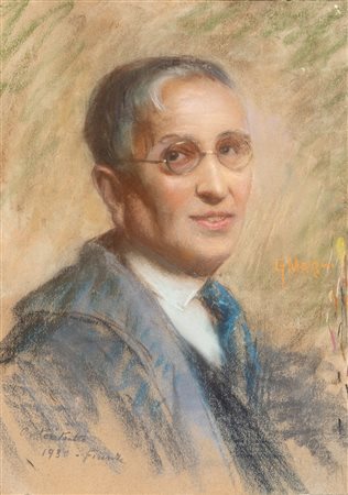 Giuseppe Magni (Pistoia 1869-Firenze 1956)  - "Autoritratto", 1930