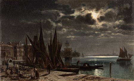 Otto Von Ruppert (Waldshut 1841-Monaco 1923)  - Venezia al chiaro di luna