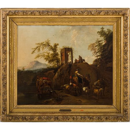 NICOLAES BERCHEM (Attr.le), Olio su tela