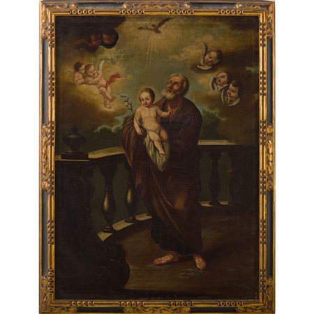 SCUOLA NAPOLETANA DEGL INIZI DEL XVIII SECOLO, Olio su tela