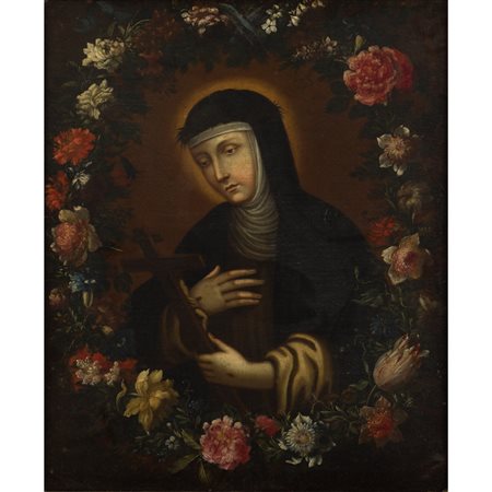 SCUOLA NAPOLETANA DEL XVII SECOLO, Olio su tela