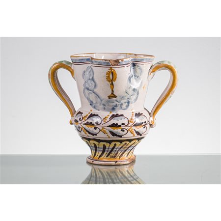 MANIFATTURA DI ARIANO IRPINO XVIII SEC, Brocca in maiolica